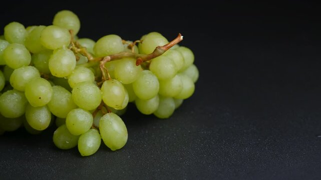 green grape branches close-up