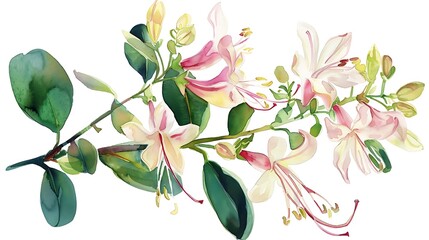 Elegant Floral Branch Illustration