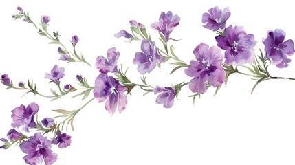 Delicate Watercolor Floral Illustration