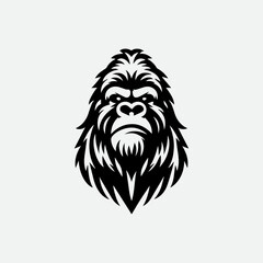 King Kong head logo icon illustration in vector design. Bold and striking graphic for branding and creative projects.