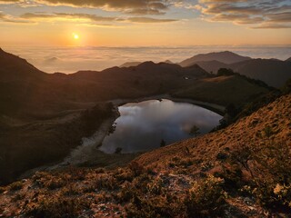sunrise in the mountains