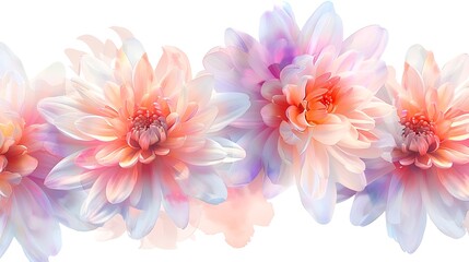 Obraz premium Delicate Pink and Purple Dahlias