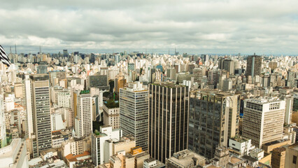 Prédios paisagem urbana centro cidade de são paulo sp brasil