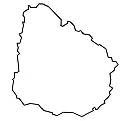 Uruguay map outline