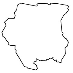 Suriname map outline