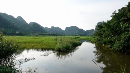 Die sog. Trockene Halong Bucht bei Ninh Binh in Vietnam