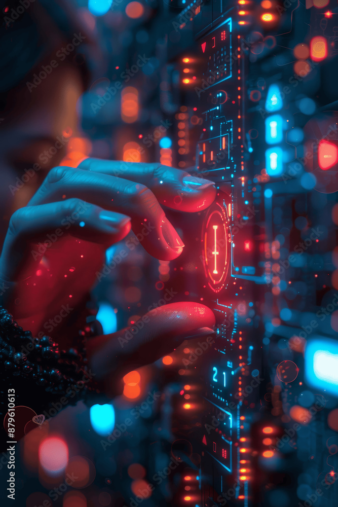 Poster business using ai technology for digital transformation and innovation in cloud computing, big data,