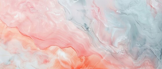 Fototapeta premium Soft pastel Rose Quartz and Serenity colors blend with gentle grays and whites in a tranquil and harmonious scene, evoking warmth and peace.