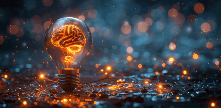 Innovative Thinking and Ideas for Business Success with Artificial Intelligence and Creative Brainstorming