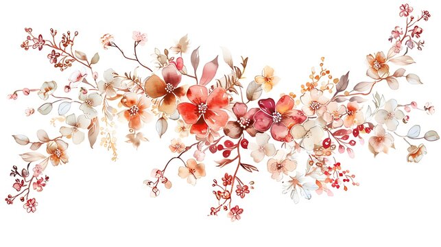 Delicate Watercolor Floral Arrangement