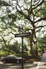 Street sign in Savannah Georgia