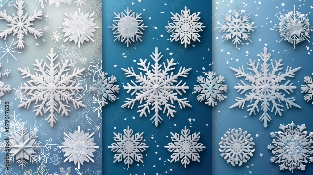 Aufkleber snowflake patterns are popular in modern design, adding elegance and sophistication to projects.