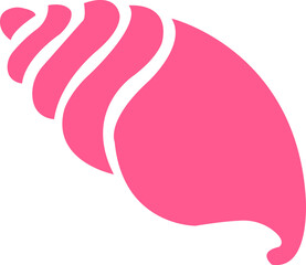 Seashell clip art design on plain white transparent isolated background for card, shirt, hoodie, sweatshirt, apparel, tag, mug, icon, poster or badge