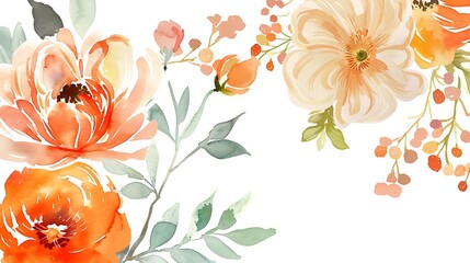Watercolor Bouquet of Blossoms