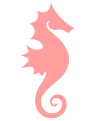 Seahorse clip art design on plain white transparent isolated background for card, shirt, hoodie, sweatshirt, apparel, tag, mug, icon, poster or badge