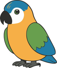 A Cute Parrot vector art illustration eps 10