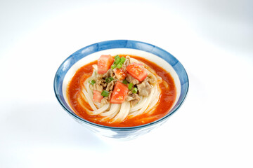 Seafood Udon Noodles，beef Udon，curry Udon， Japanese cuisine: cold shabu-shabu udon