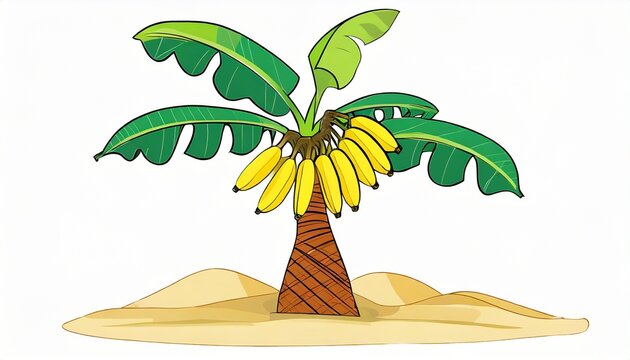 Bananeiras com cacho de bananas
