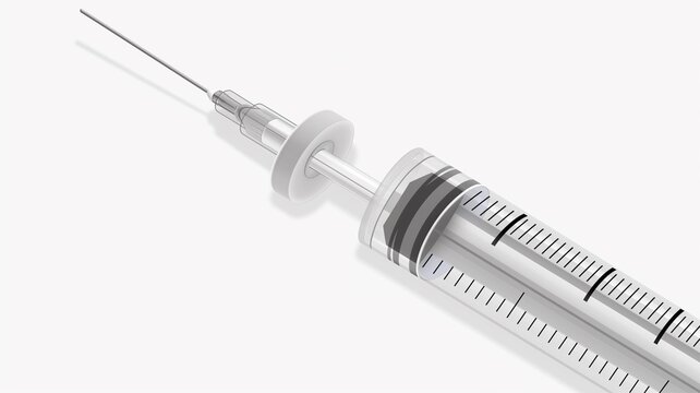 recommend clip art: Hand washing syringe with medicine in tube on white background.