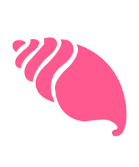 Seashell clip art design on plain white transparent isolated background for card, shirt, hoodie, sweatshirt, apparel, tag, mug, icon, poster or badge