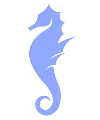 Seahorse clip art design on plain white transparent isolated background for card, shirt, hoodie, sweatshirt, apparel, tag, mug, icon, poster or badge