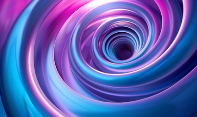 Abstract Spiral with Purple and Blue Color Scheme