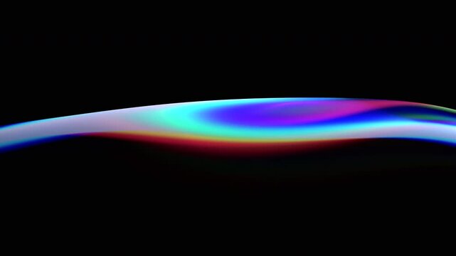 Abstract animation, background with color refraction effect, 4k seamless looped video, 3d render