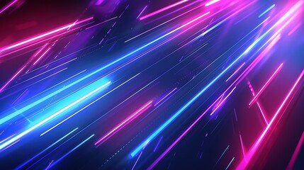 Abstract Neon Lines Background