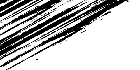 Fototapeta premium Abstract black Grunge splatter brush stroke on transparent background