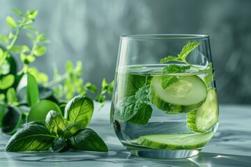 Detox Drink drink in glass ,isolate ,minimal, simple background