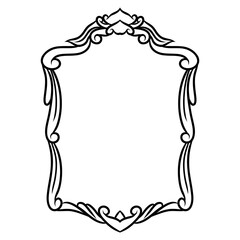 frame with swirl ornament and space for your text