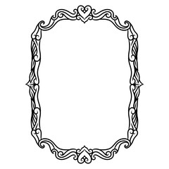 frame with swirl ornament for your text