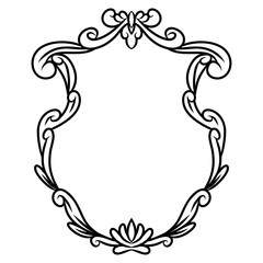 frame with swirl ornament