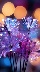 a purple flower with a purple and red color background