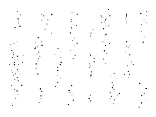 水中の泡のシルエット素材セット