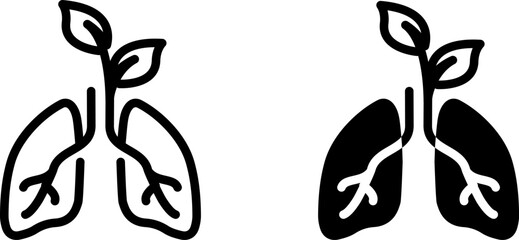 Anti inflammatory lung icon , vector illustration