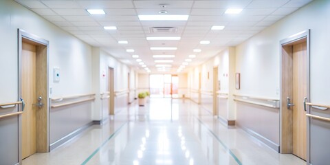 Obraz premium blurred background, a picture of a long empty corridor. 