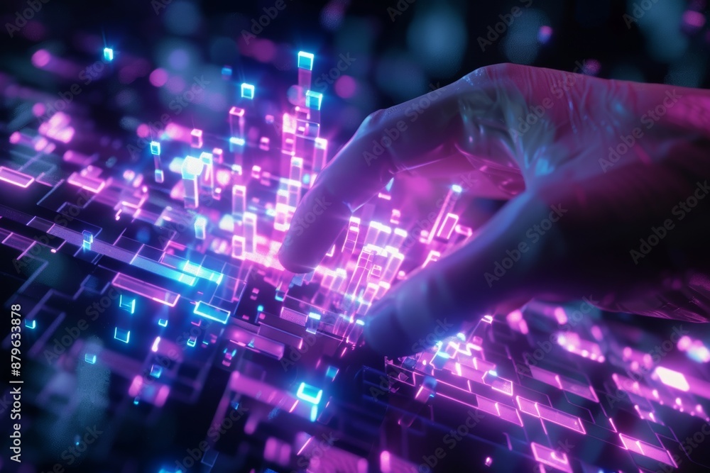 Aufkleber getting to know the finger of an engineer and the digital technology he creates. acquainting yoursel