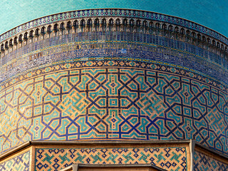 Tilya Kori Madrasa in Registan Square, Samarkan, Uzbekistan - Close-up shot 3