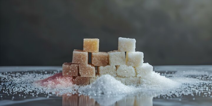 Comparing the Health Benefits of Regular Sugar and Sugar Substitutes. Concept Effects of Regular Sugar, Benefits of Sugar Substitutes, Health Considerations, Sweeteners Comparison, Nutrition Impact
