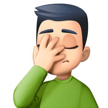 Man Facepalming: Light Skin Tone 