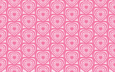 Love heart seamless pattern illustration. Vector symbols of love for Happy Women's, Mother's, Valentine's Day, birthday greeting card design. Backdrop texture, romantic wedding design. 