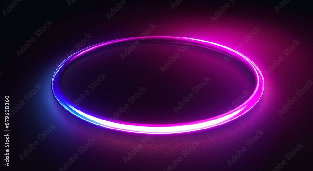 Poster a vibrant and colorful abstract design featuring neon glowing lines on a black background. the lines
