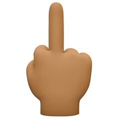 Fototapeta premium Middle Finger: Medium Skin Tone