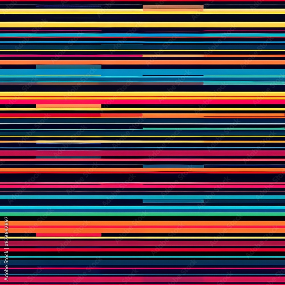 Poster multicolored horizontal stripes with a vibrant and dynamic color scheme