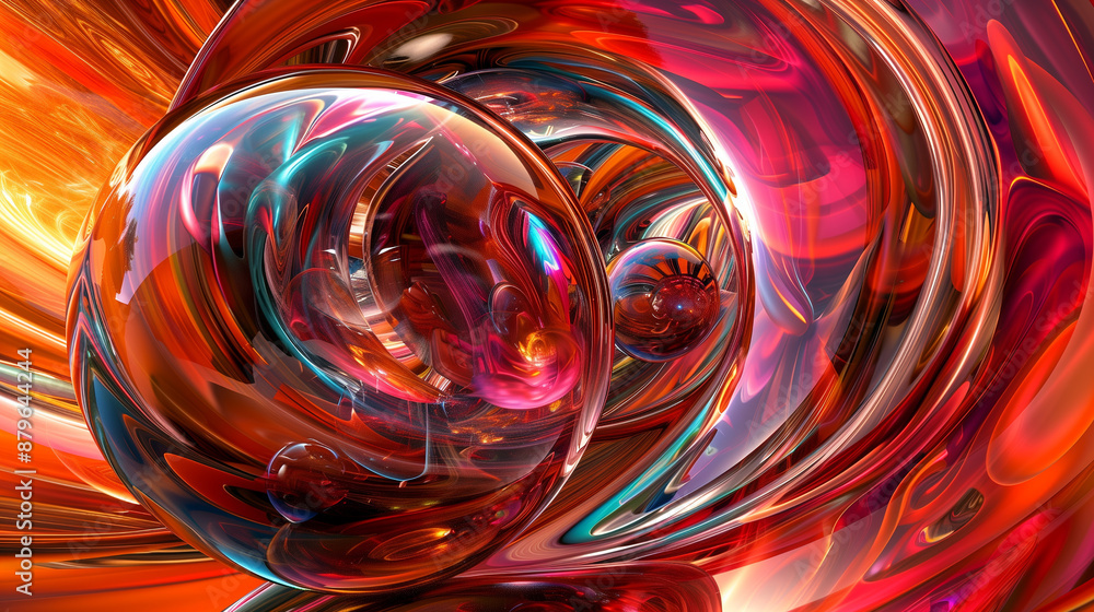 Poster abstract fractal background a computer-generated 2d illustration, texture