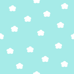 White clouds seamless pattern texture