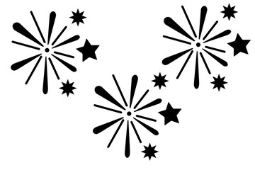 Fireworks stroke design illustration art Isolated on a transparent background