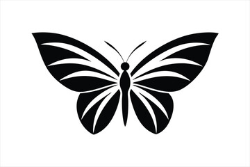 a minimalist Butterfly logo, butterfly abstract concept. vector art illustration