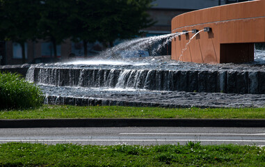 Horizontal fountain and cascade